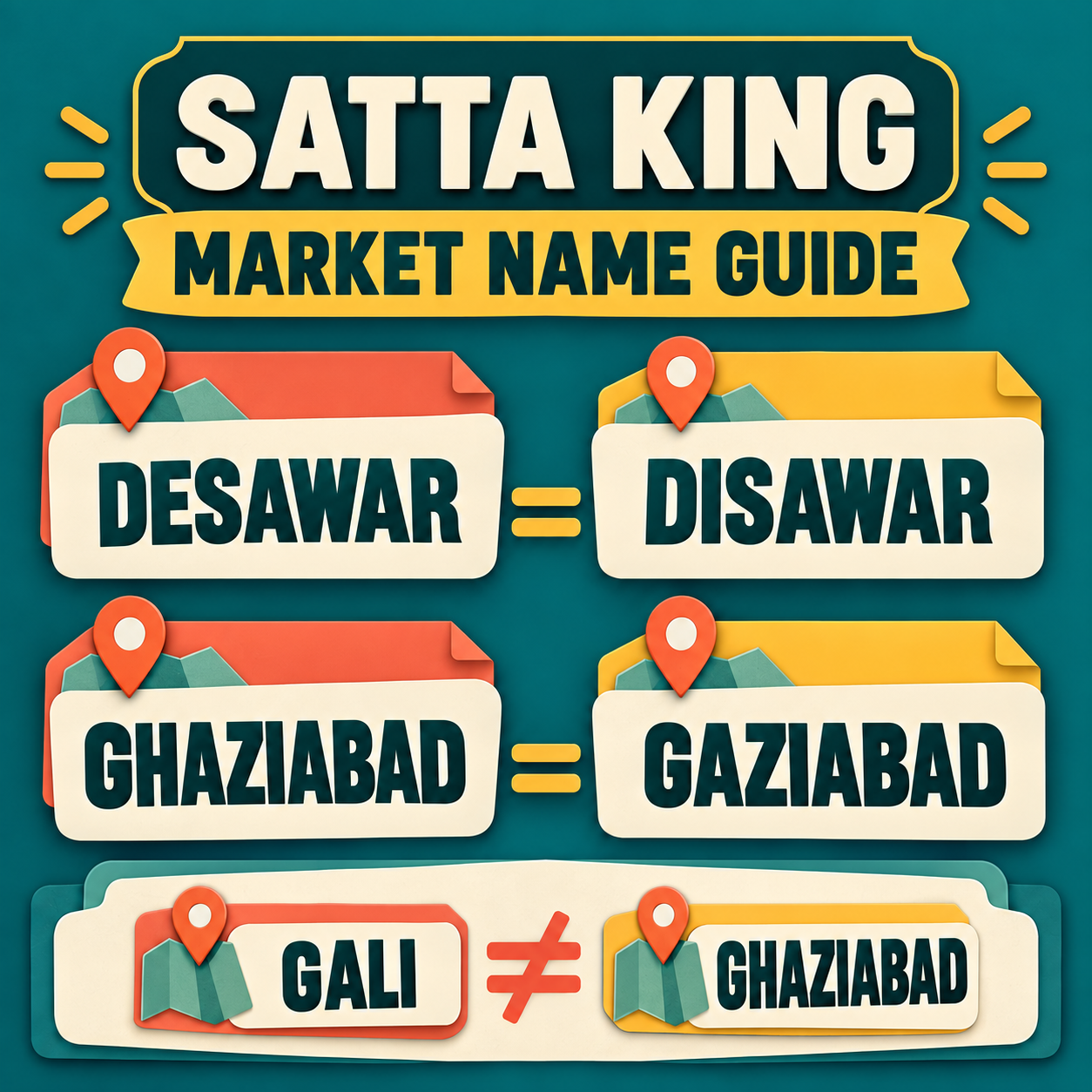 Desawar or Disawar? Ghaziabad or Gaziabad? Satta King Market Name Guide